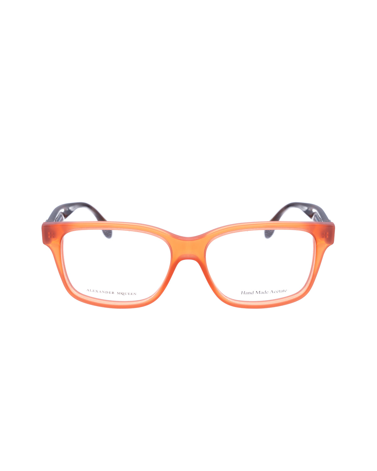 Alexander McQueen 00s Bold Nerdy Havana and Orange Glasses