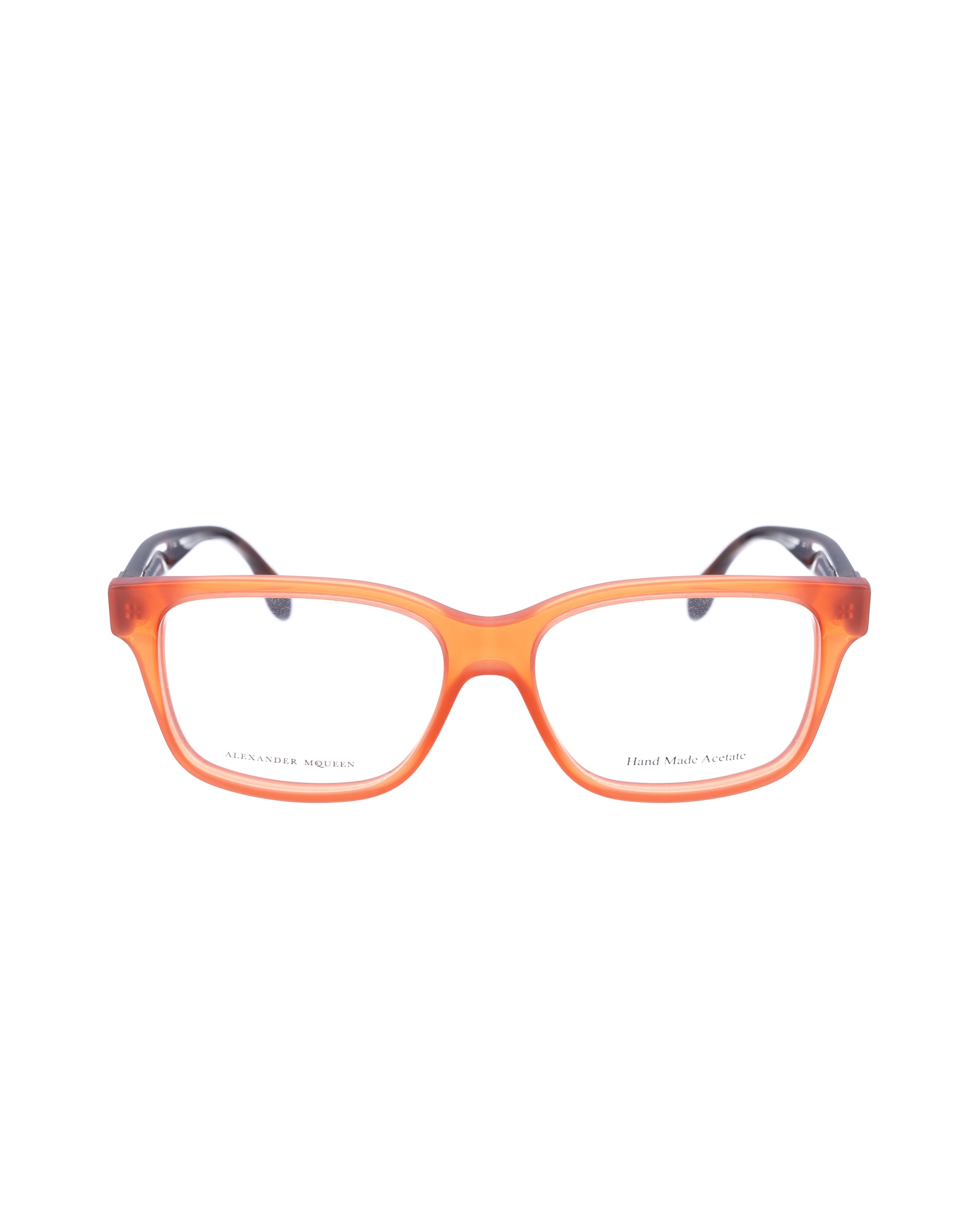 Alexander McQueen 00s Bold Nerdy Havana and Orange Glasses Alexander McQueen