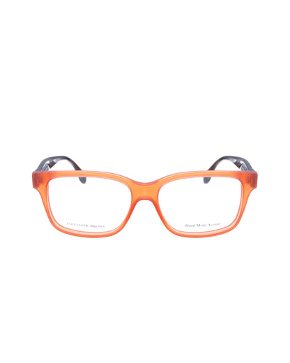 Alexander McQueen 00s Bold Nerdy Havana and Orange Glasses Alexander McQueen