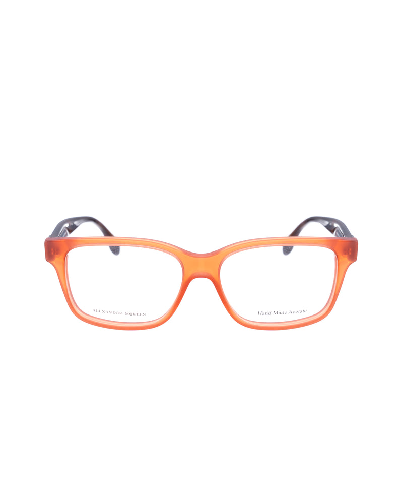 Alexander McQueen 00s Bold Nerdy Havana and Orange Glasses thumbnail