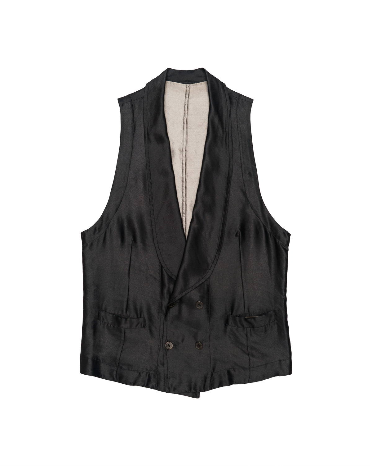 Ann Demeulemeester Double Breasted Waistcoat with Draped Lapel