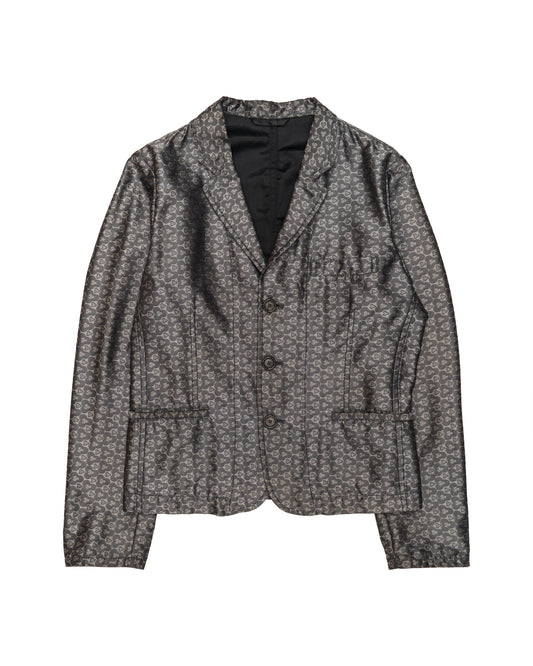 Ann Demeulemeester Floral Jacquard Blazer