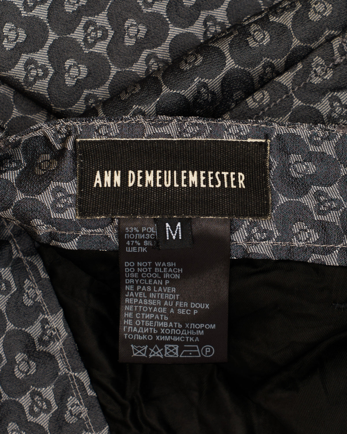 Ann Demeulemeester Floral Jacquard Trousers