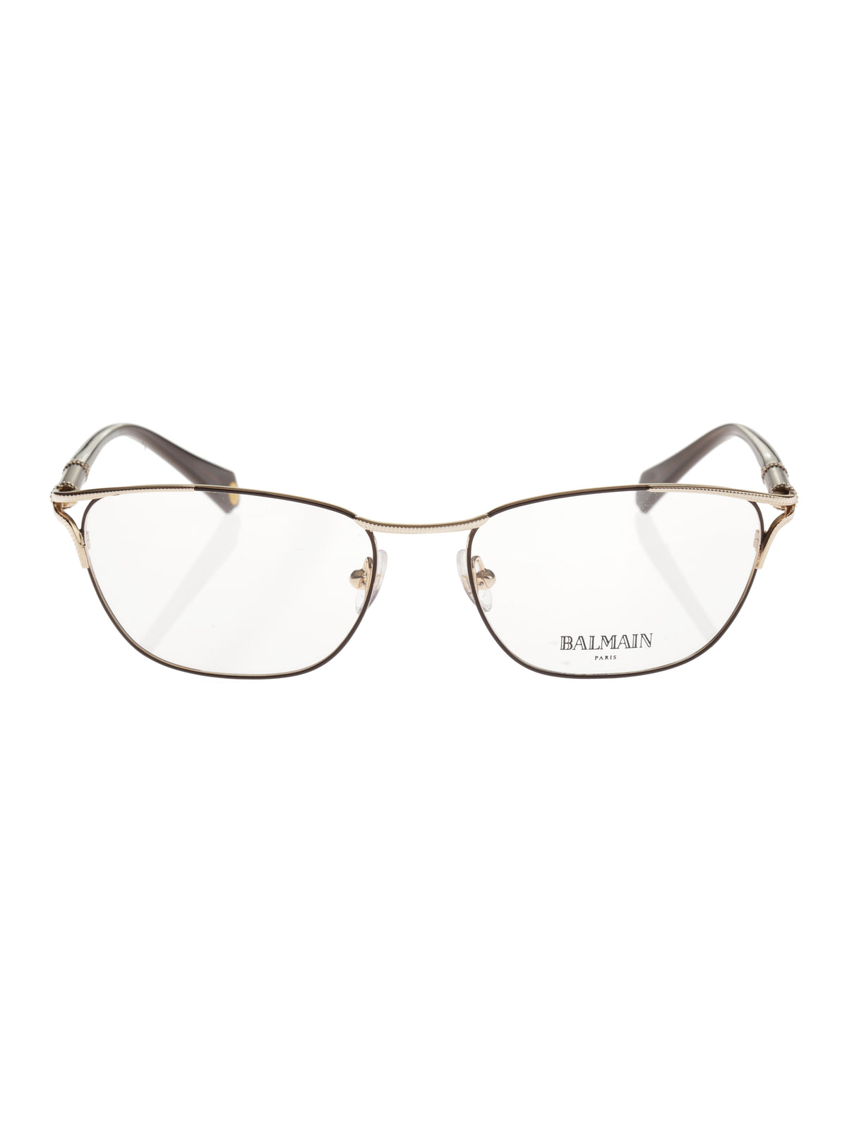 Balmain Brown/Gold Oval glasses