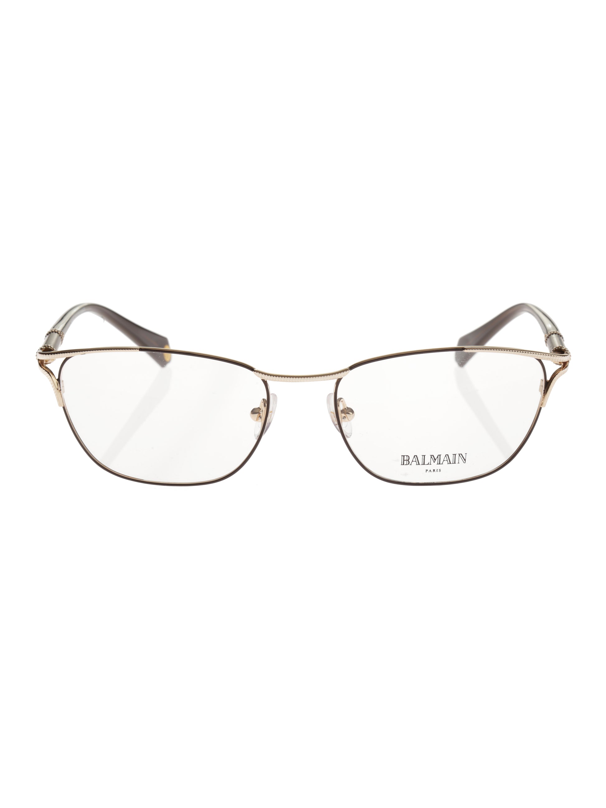 Balmain Brown/Gold Oval glasses Balmain