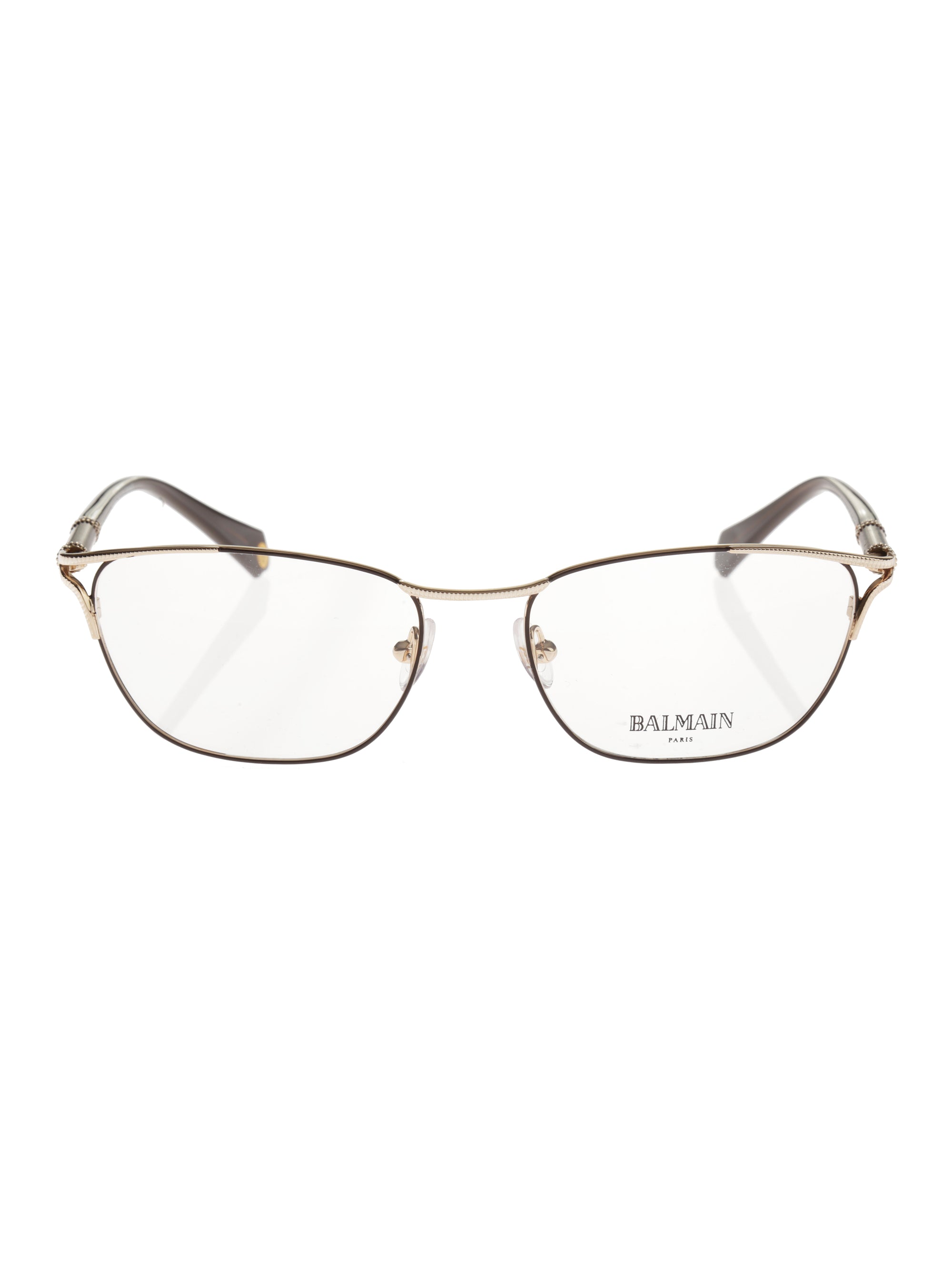 Balmain Brown/Gold Oval glasses