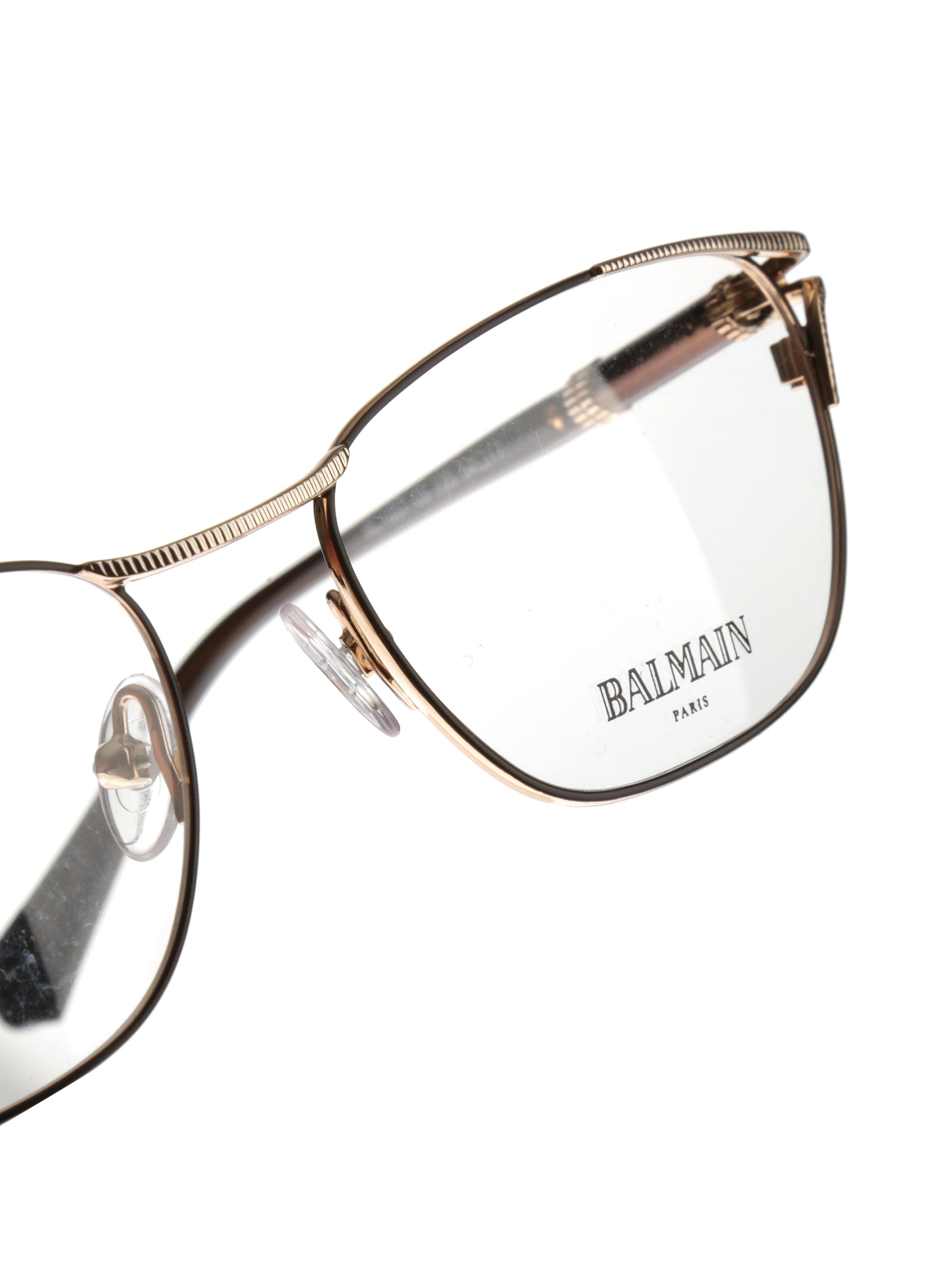 Balmain Brown/Gold Oval glasses Balmain