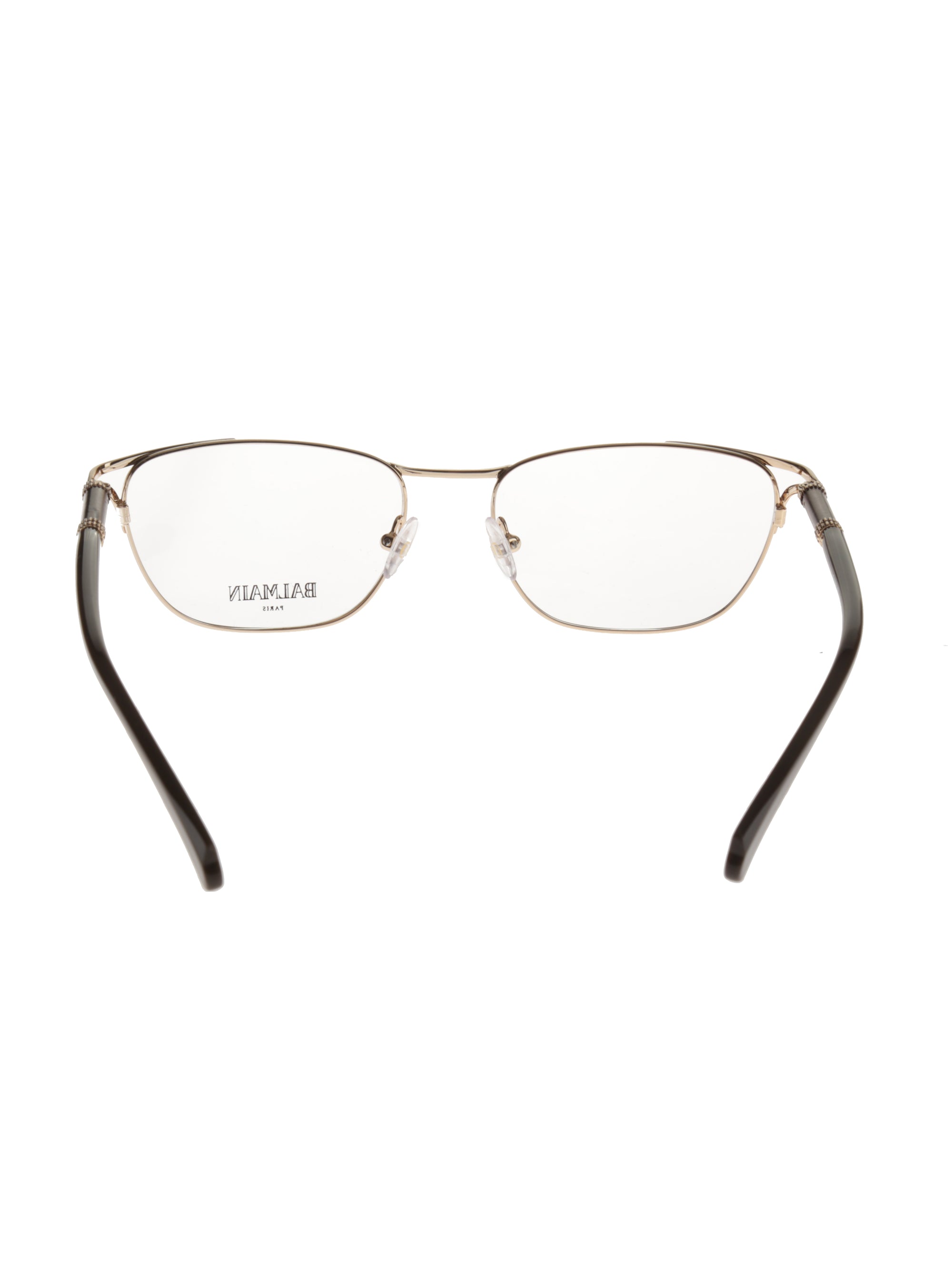 Balmain Brown/Gold Oval glasses