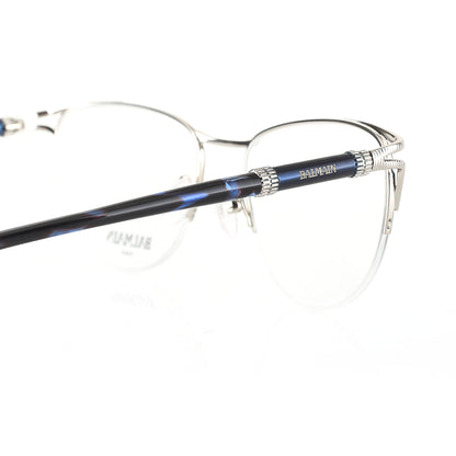 Balmain ’00s Dark Blue & Silver Oval Glasses Balmain