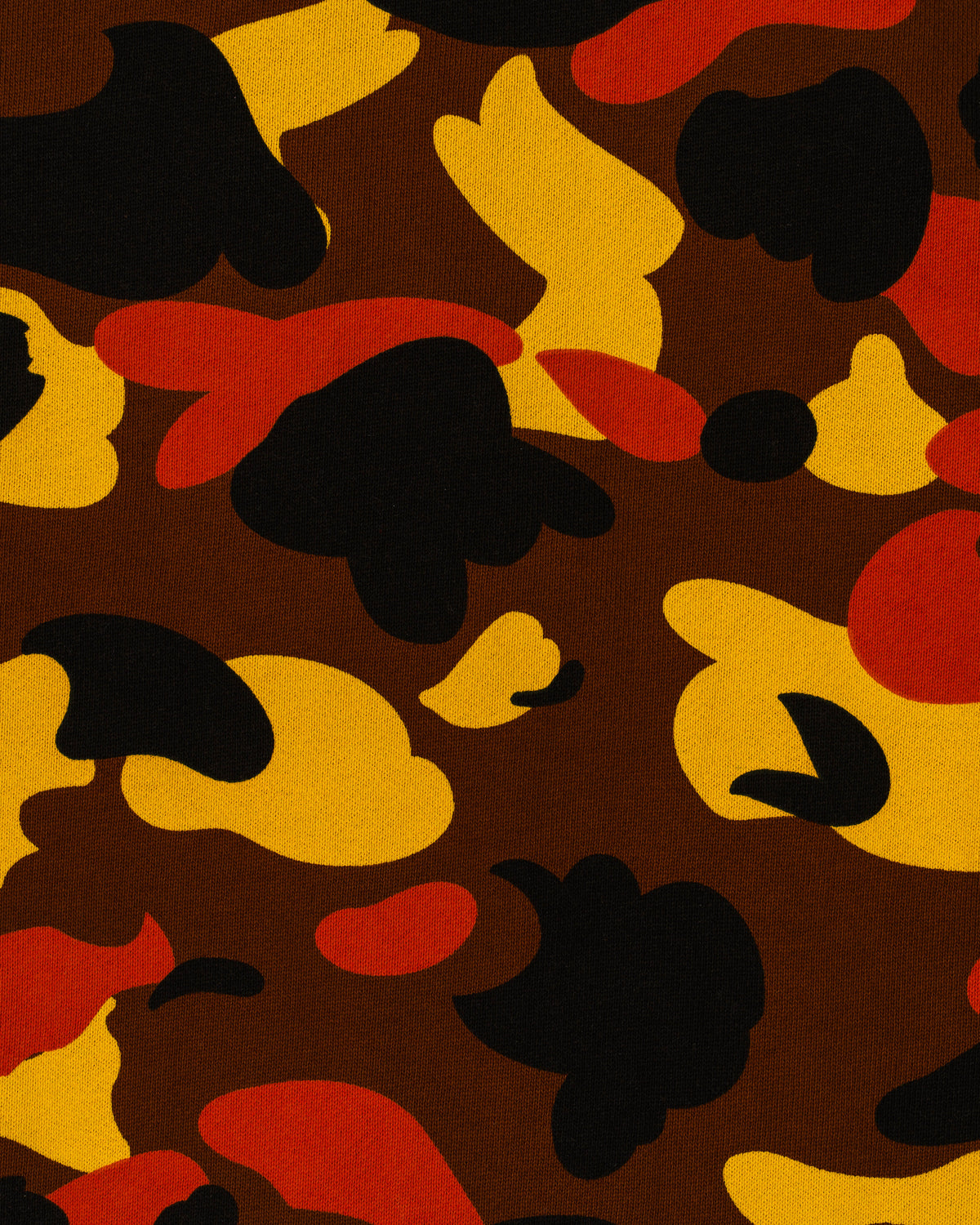 BAPE Orange Camo Rhinestone Logo Full Zip Hoodie