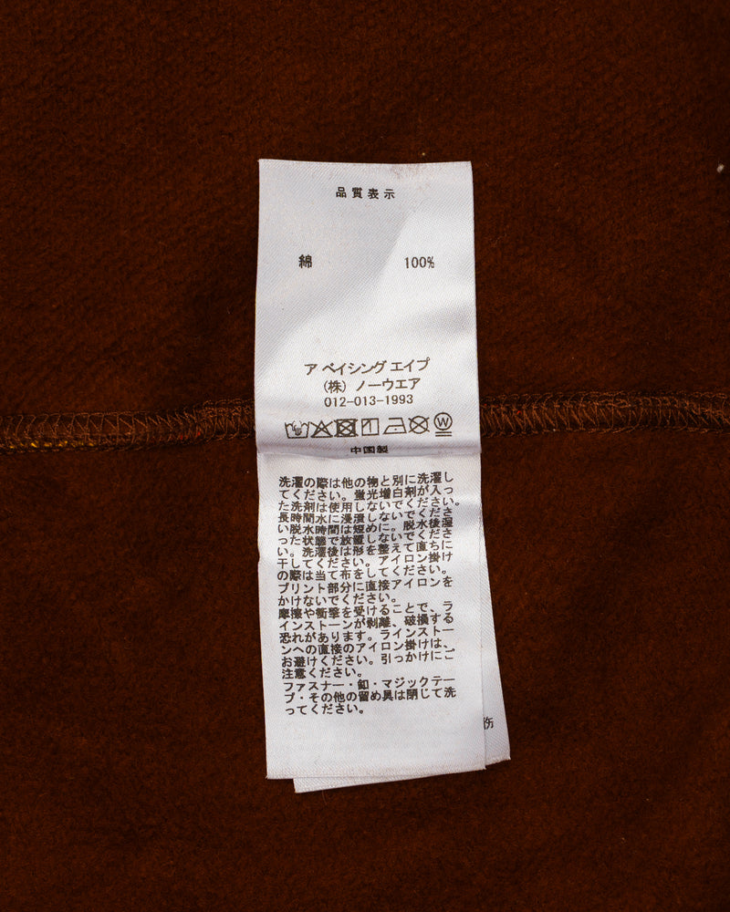 BAPE Orange Camo Rhinestone Logo Full Zip Hoodie thumbnail