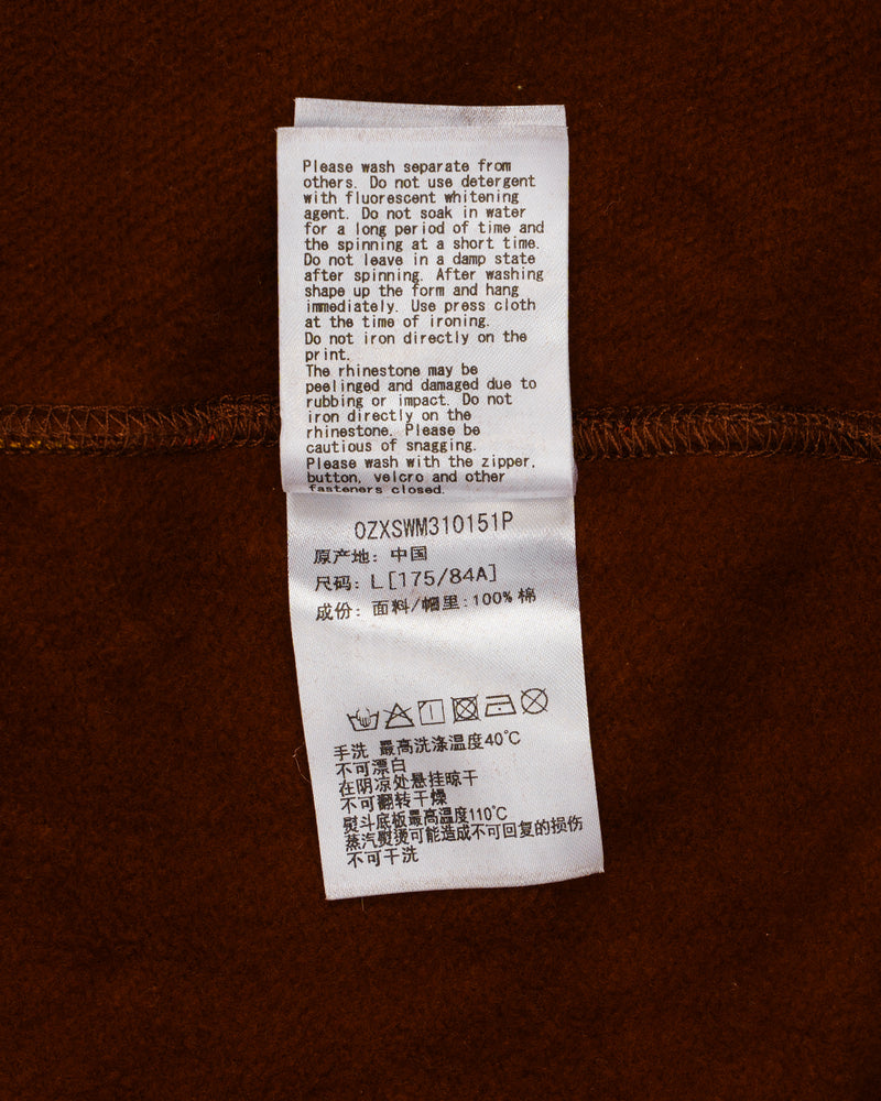 BAPE Orange Camo Rhinestone Logo Full Zip Hoodie thumbnail