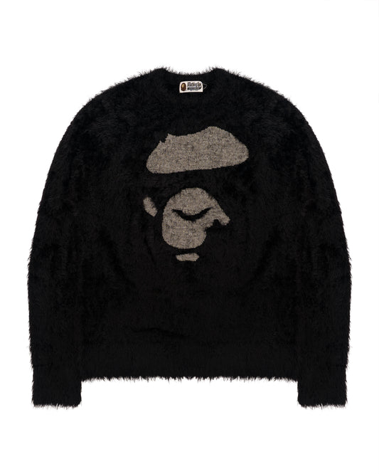 BAPE Shaggy Knit Ape Head Sweater