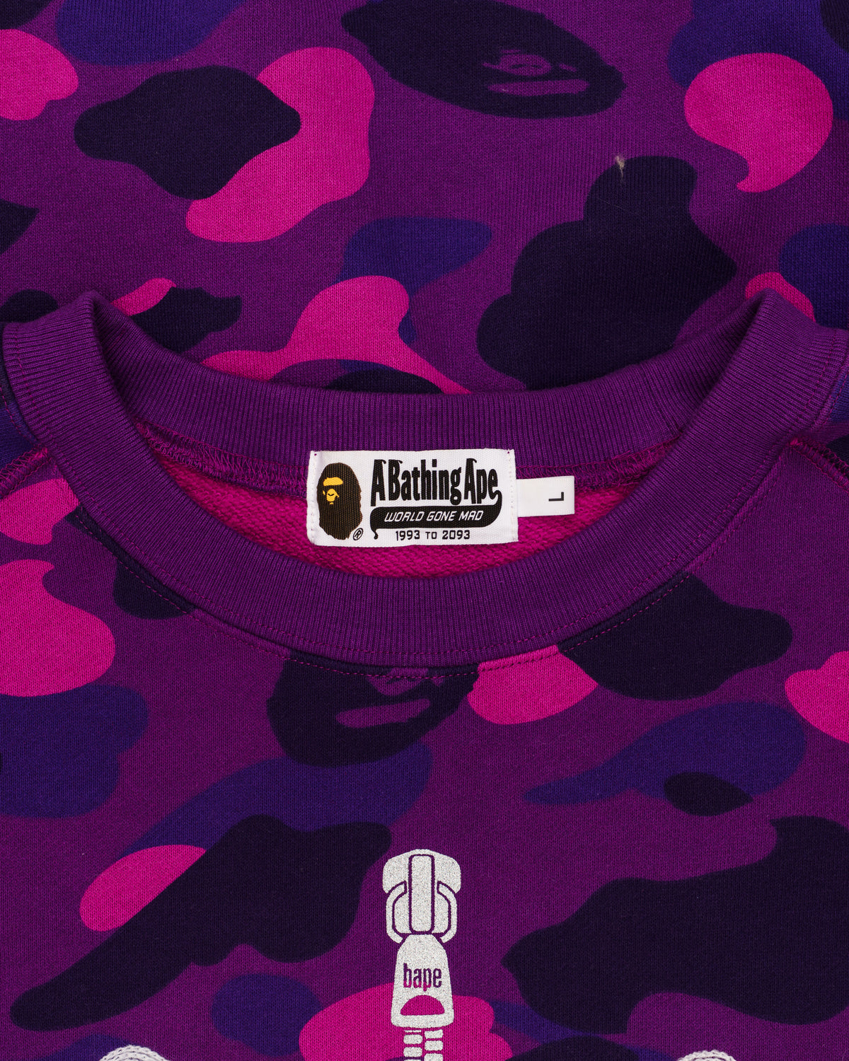 BAPE Shark Crewneck purple camo