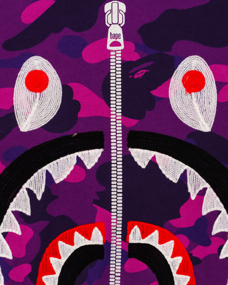 BAPE Shark Crewneck purple camo thumbnail