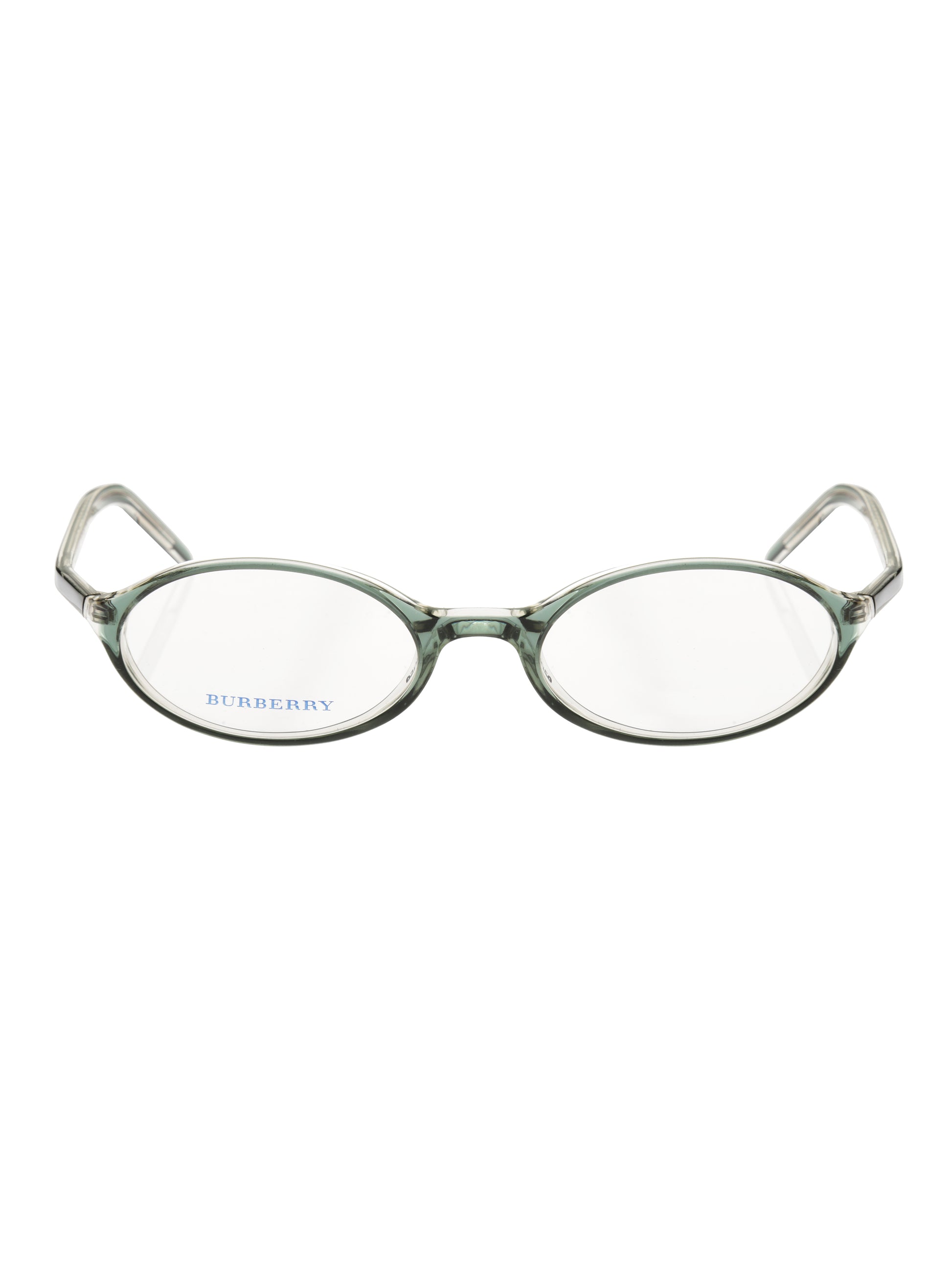 Burberry ’90s Bottle Green Oval Glasses Burberry