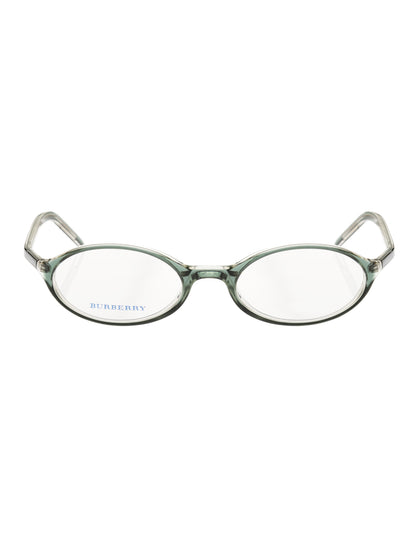 Burberry ’90s Bottle Green Oval Glasses Burberry