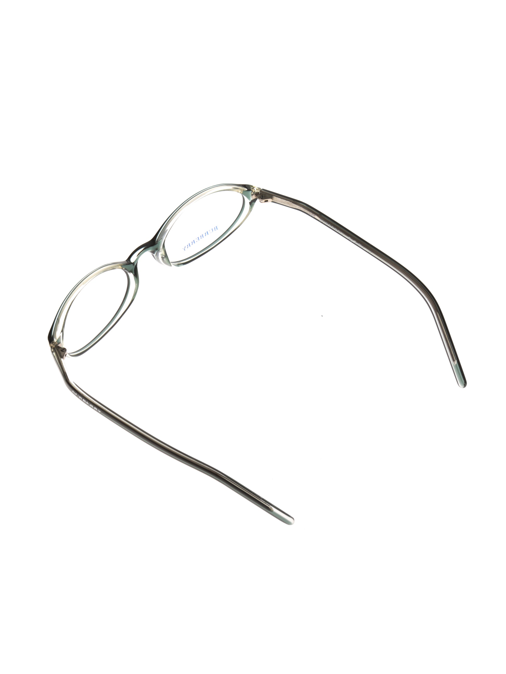 Burberry ’90s Bottle Green Oval Glasses Burberry