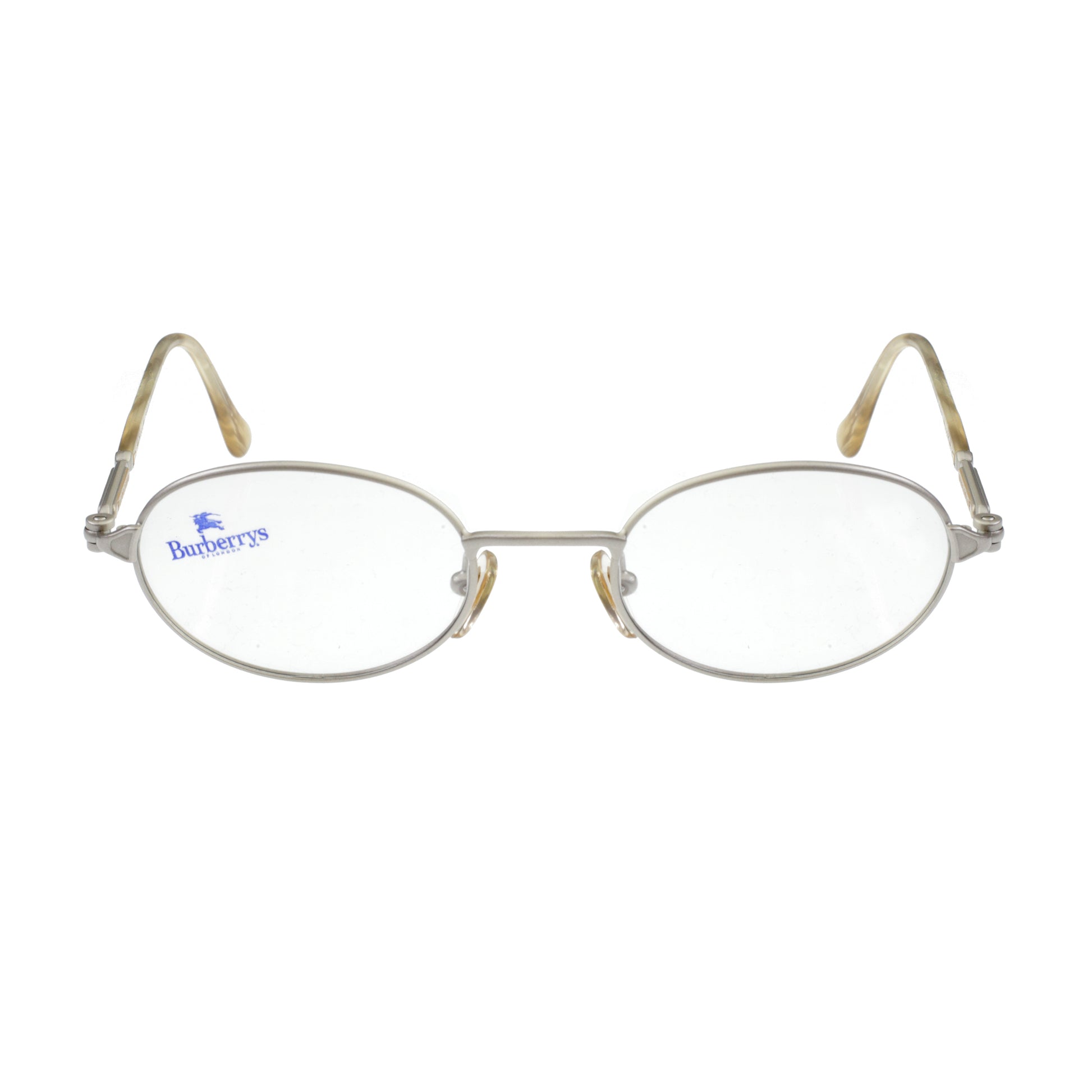 Burberry Silver Oval Frame glasses Burberry
