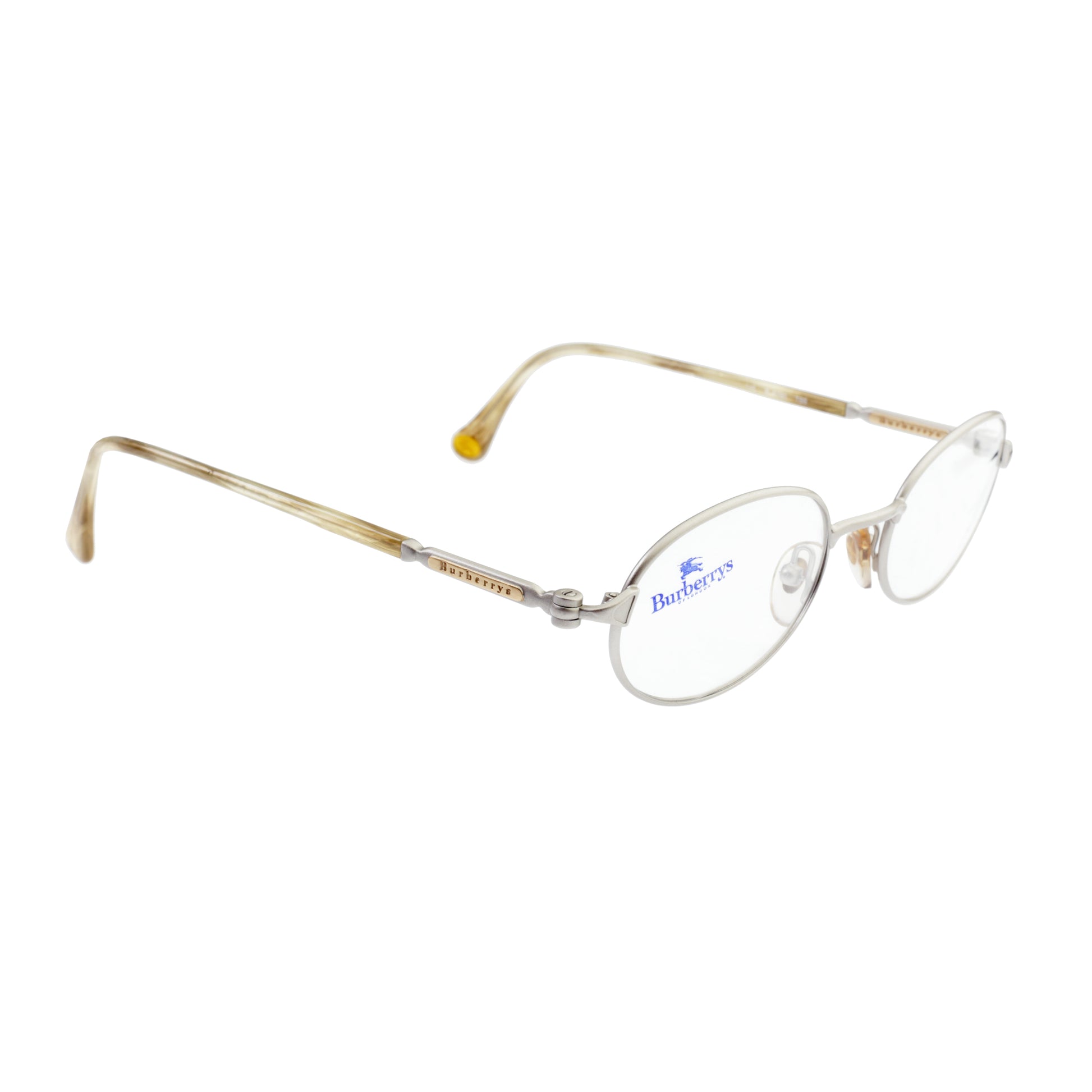 Burberry Silver Oval Frame glasses Burberry