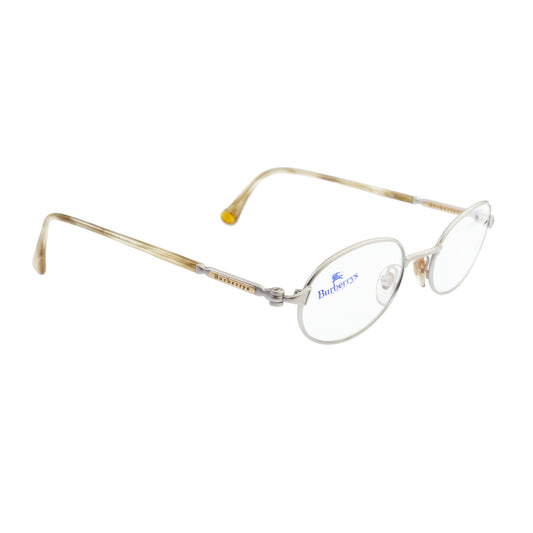 Burberry Silver Oval Frame glasses Burberry