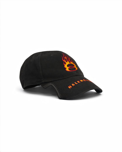 Balenciaga Flame Logo Baseball Cap