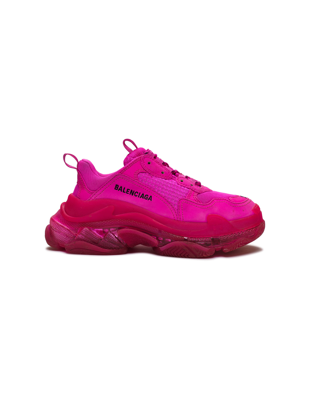 Balenciaga Triple S Clear Sole magenta sneakers