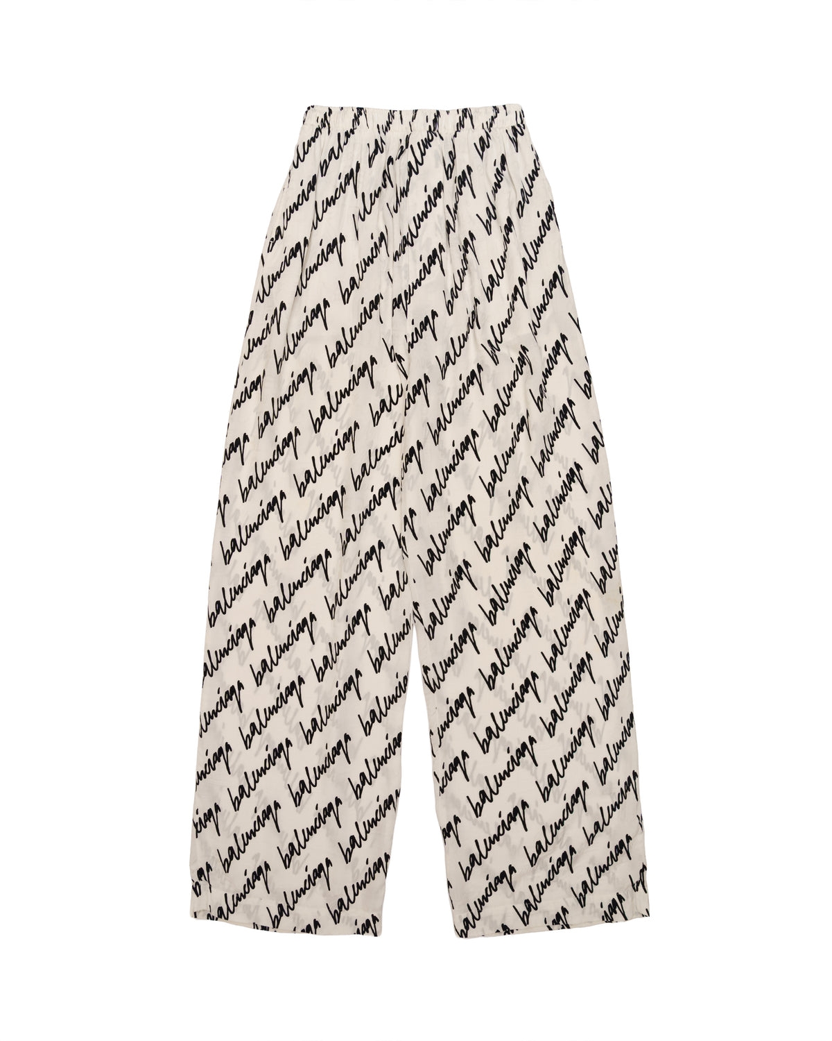 Balenciaga logo jacquard satin trousers