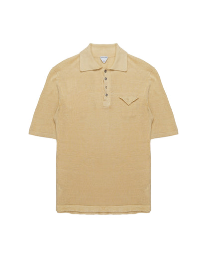 Bottega Veneta Fine Knit Linen Polo Shirt Bottega Veneta