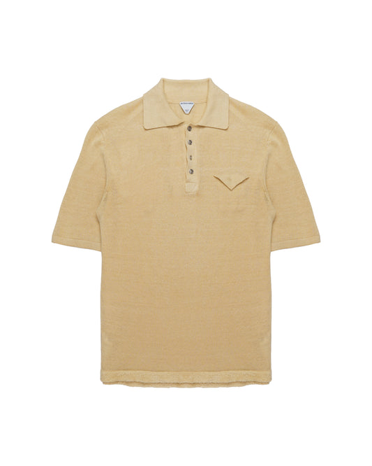 Bottega Veneta Fine Knit Linen Polo Shirt Bottega Veneta