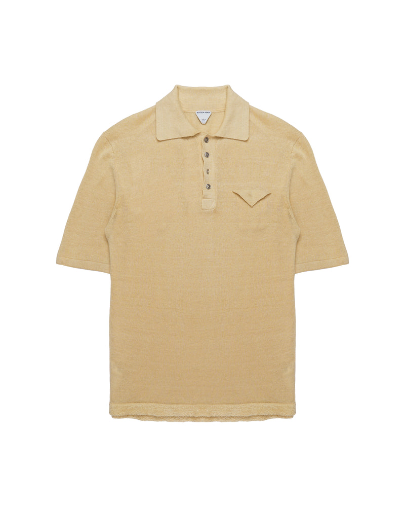 Bottega Veneta Fine Knit Linen Polo Shirt thumbnail