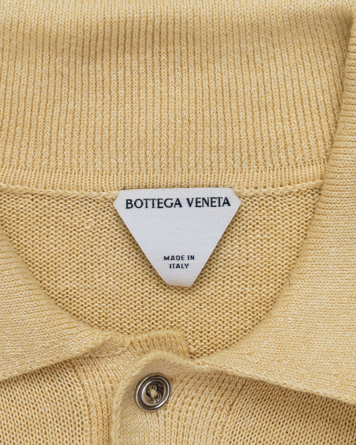 Bottega Veneta Fine Knit Linen Polo Shirt