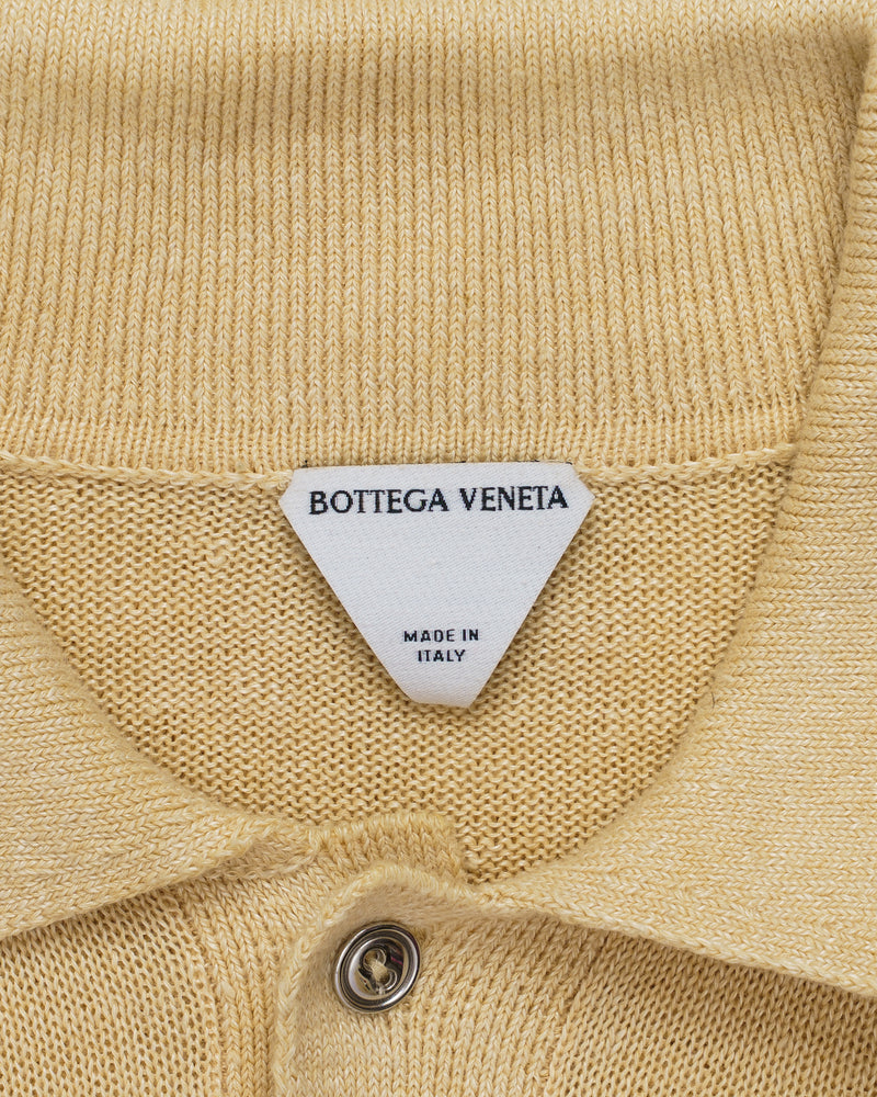 Bottega Veneta Fine Knit Linen Polo Shirt thumbnail