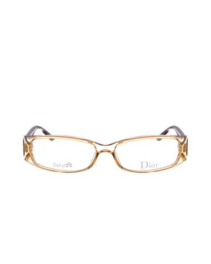 Dior Brown Plastic Dogtooth glasses Dior
