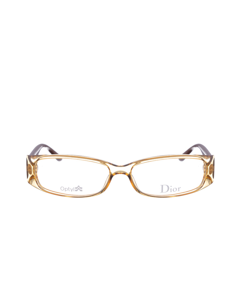 Dior Brown Plastic Dogtooth glasses thumbnail
