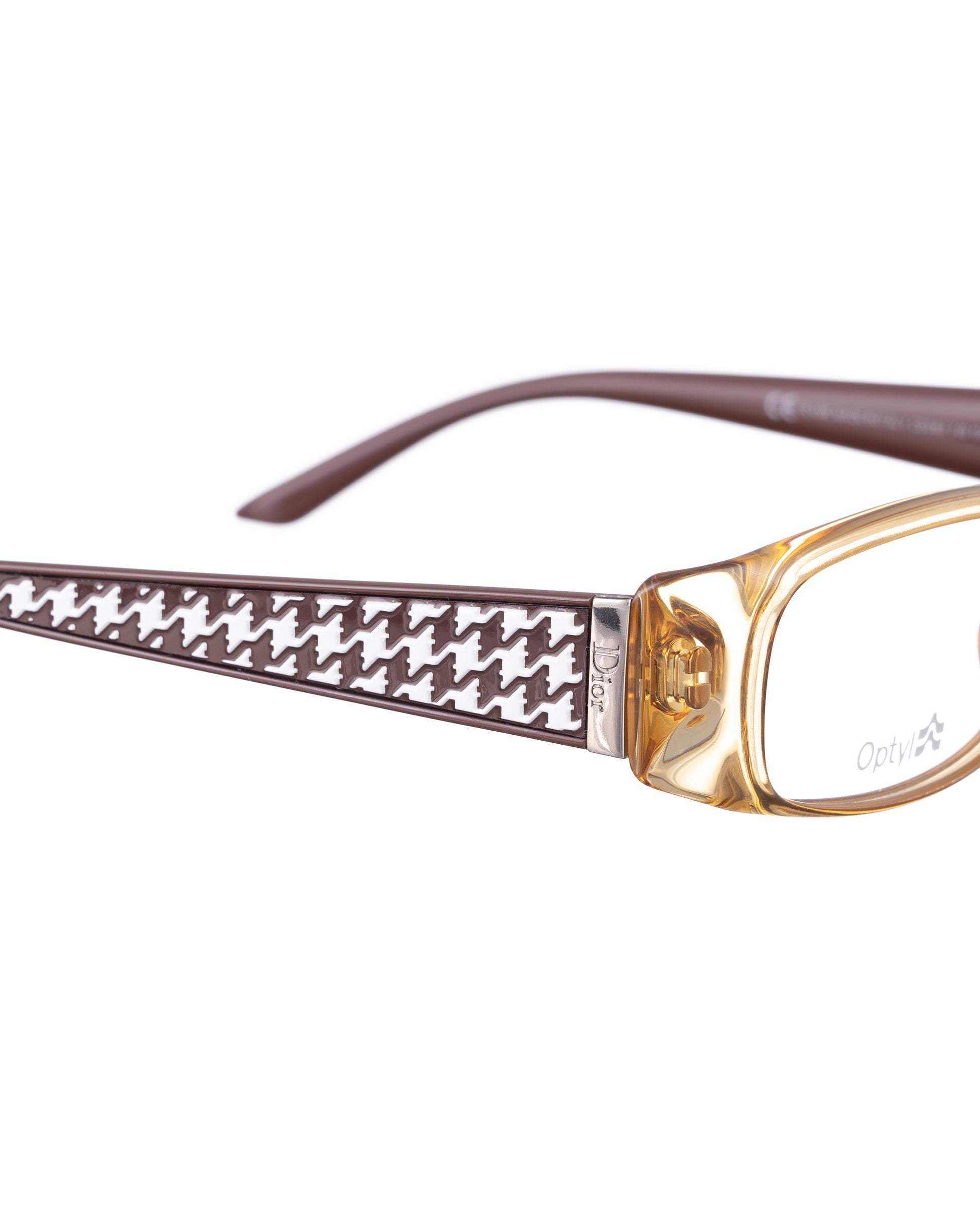 Dior Brown Plastic Dogtooth glasses Dior