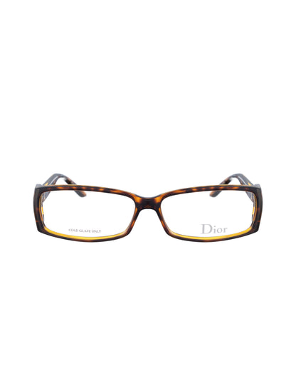 Dior 00s Brown Tortoise Plastic Glasses Dior
