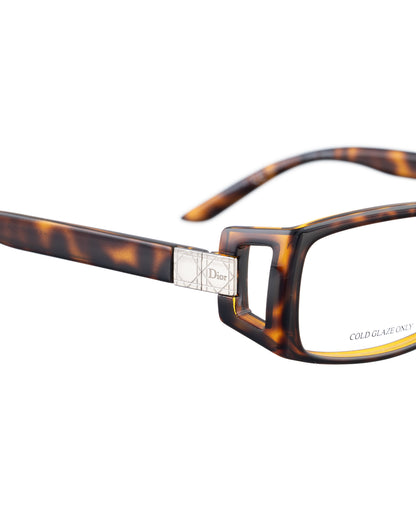 Dior 00s Brown Tortoise Plastic Glasses Dior