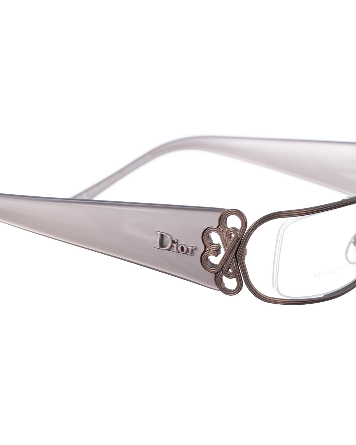 Dior Vintage Metal grey temples glasses