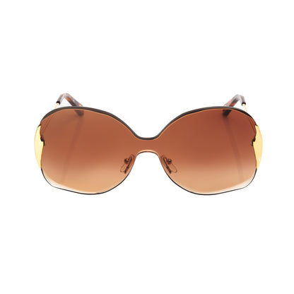 Chloe Gold Oversized Round Sunglasses Chloé