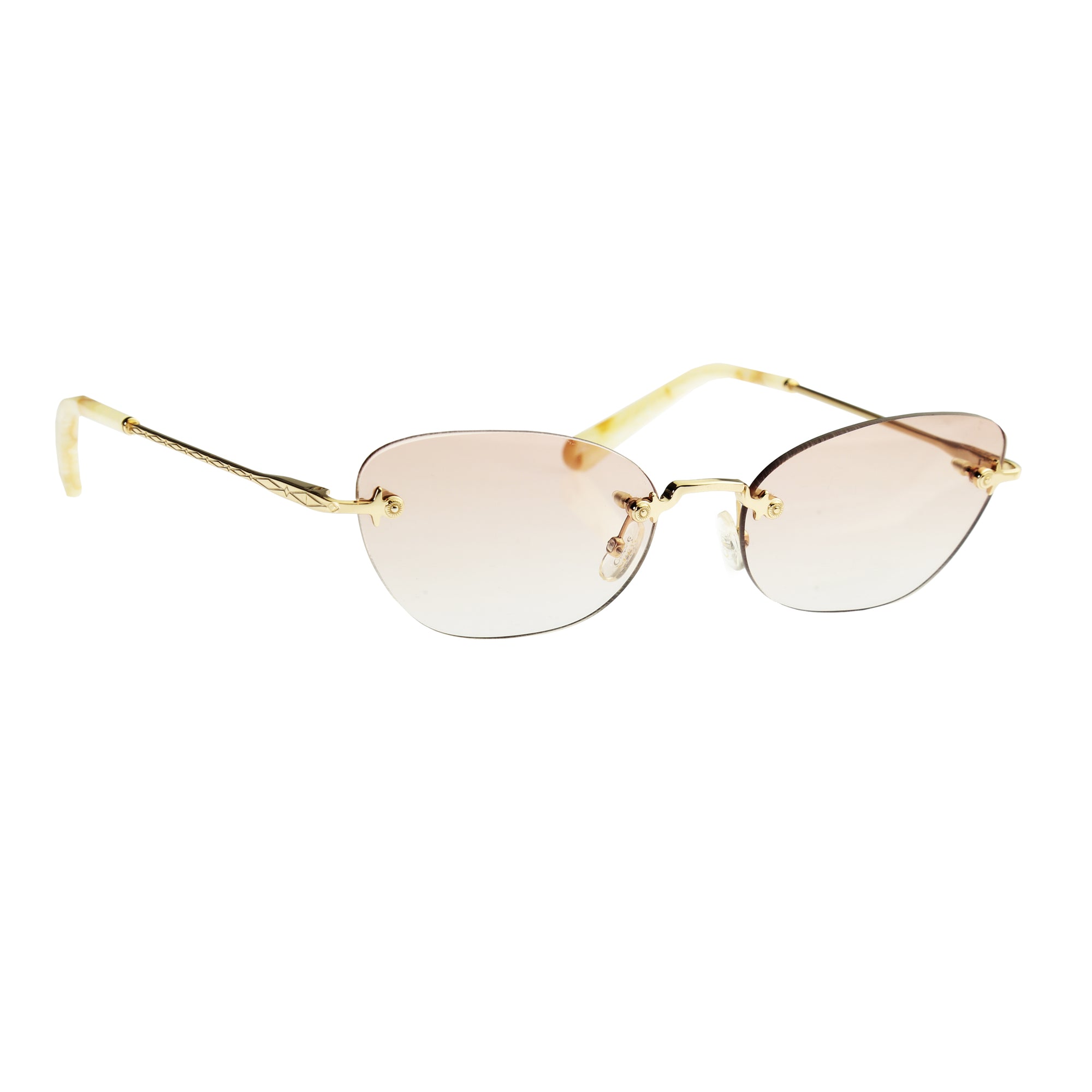 Chloe Yellow Gold Ivory Cat Eye sunglasses