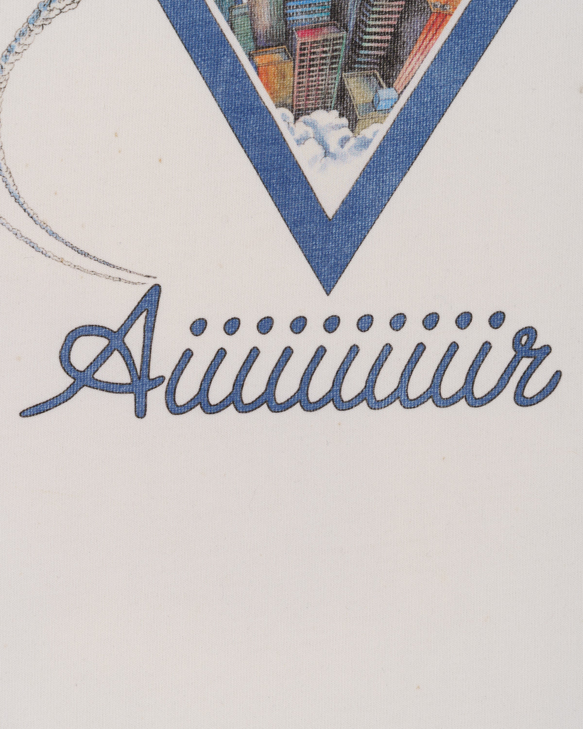 Casablanca Tennis Club "Aiiiiiiiiiir" organic cotton white t-shirt