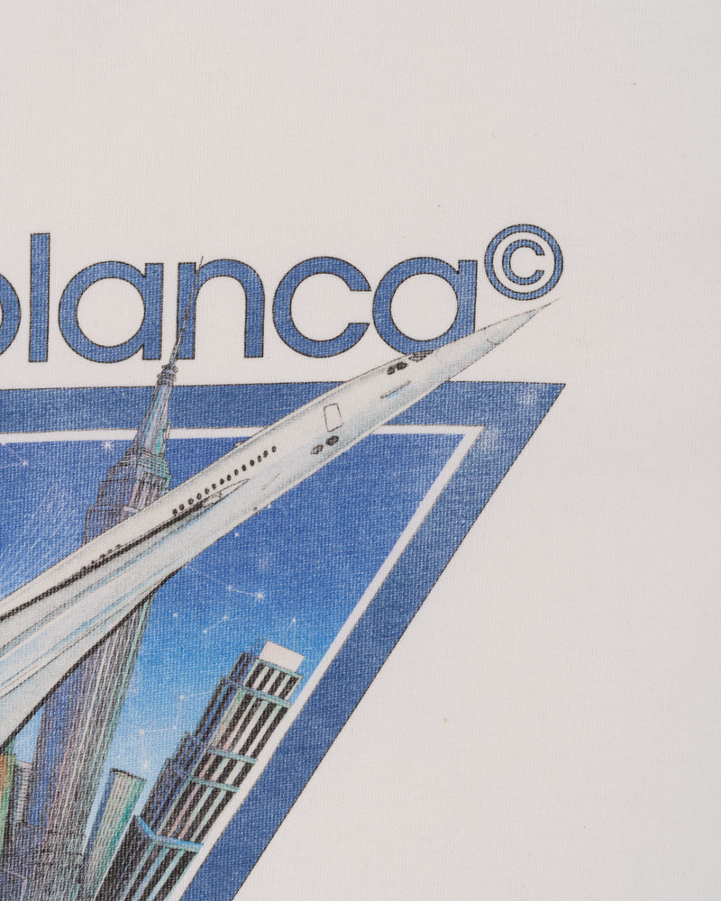 Casablanca Tennis Club "Aiiiiiiiiiir" organic cotton white t-shirt thumbnail