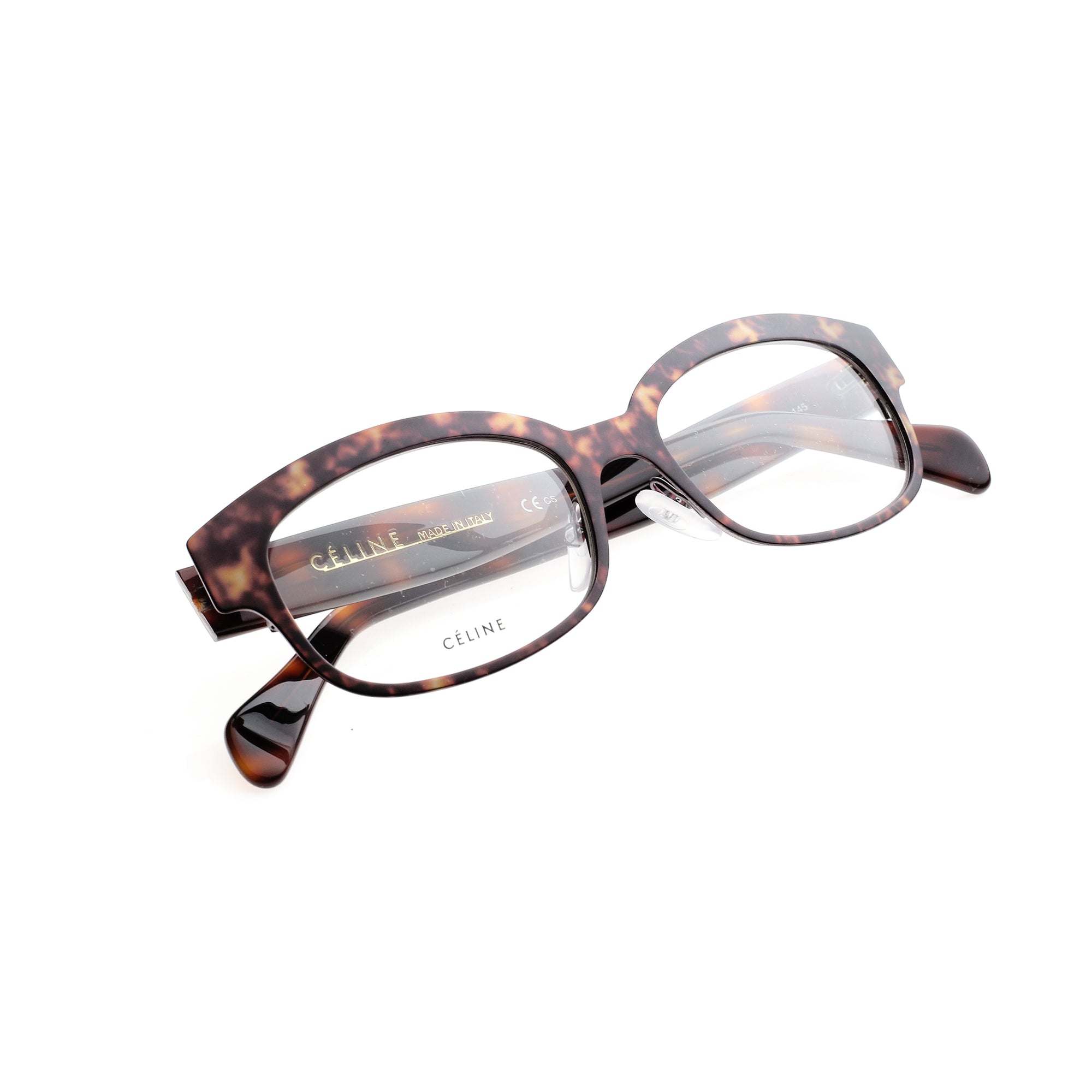 Celine Havana Brown Square-Frame Bold Glasses