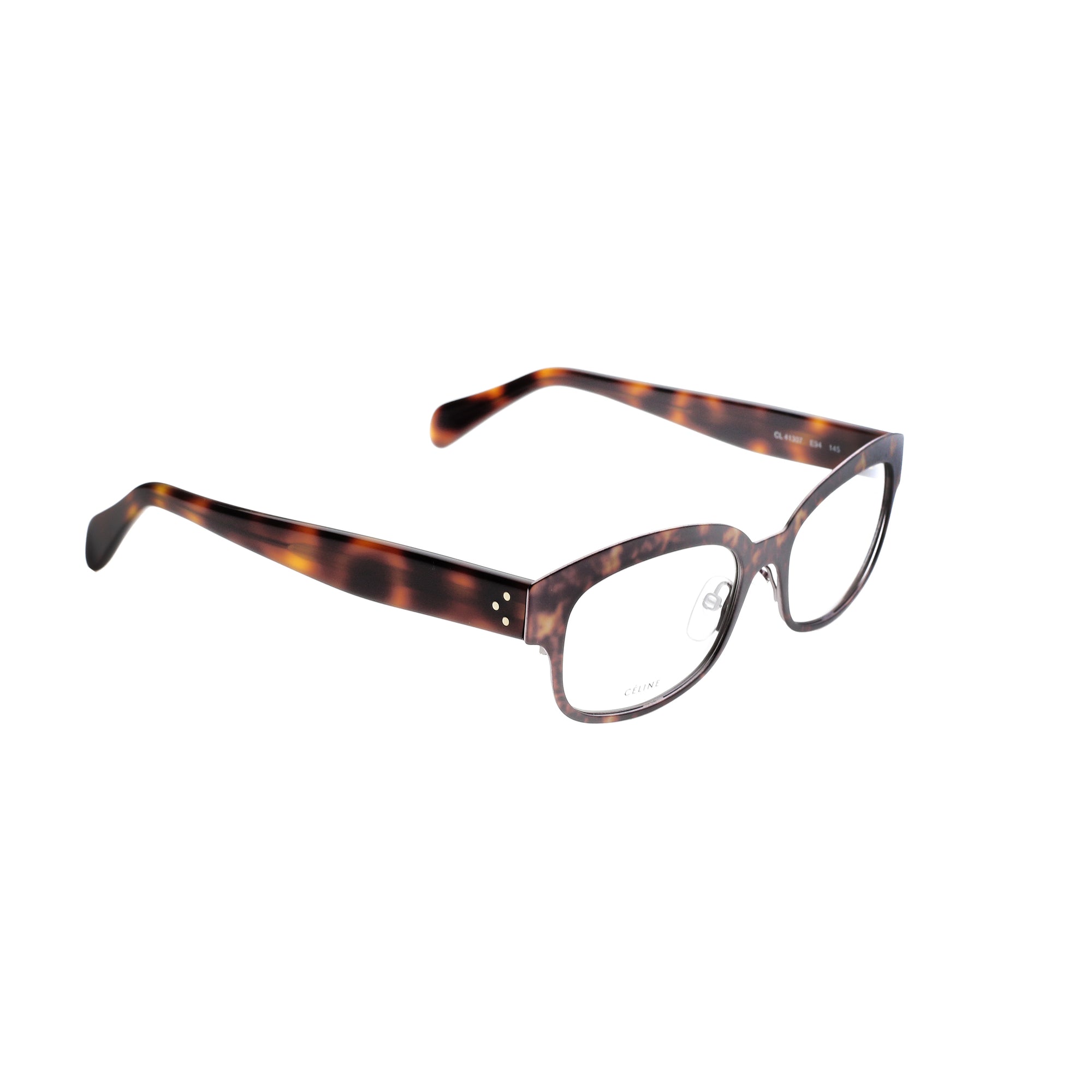 Celine Havana Brown Square-Frame Bold Glasses