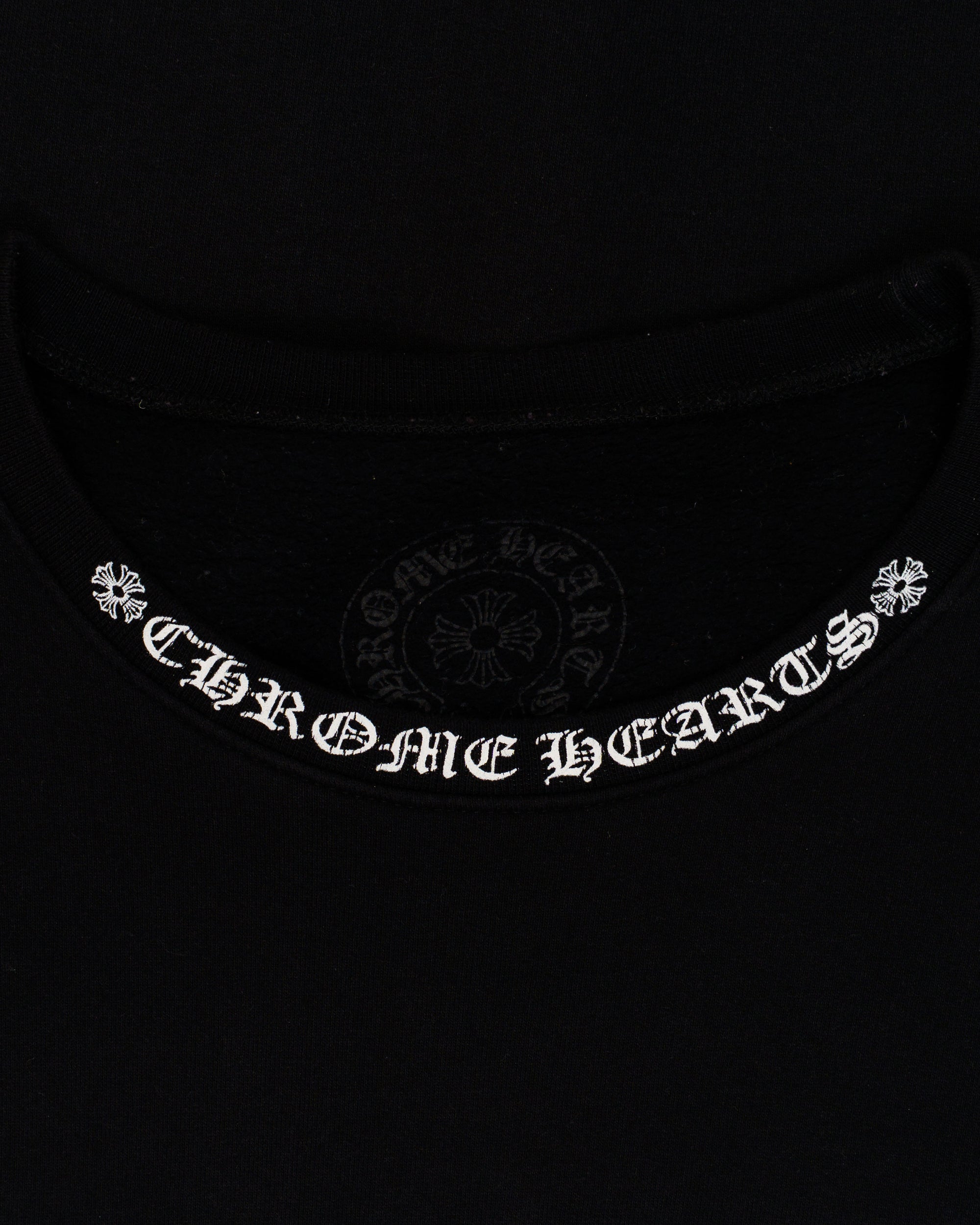 Chrome Hearts black crewneck sleeve logo
