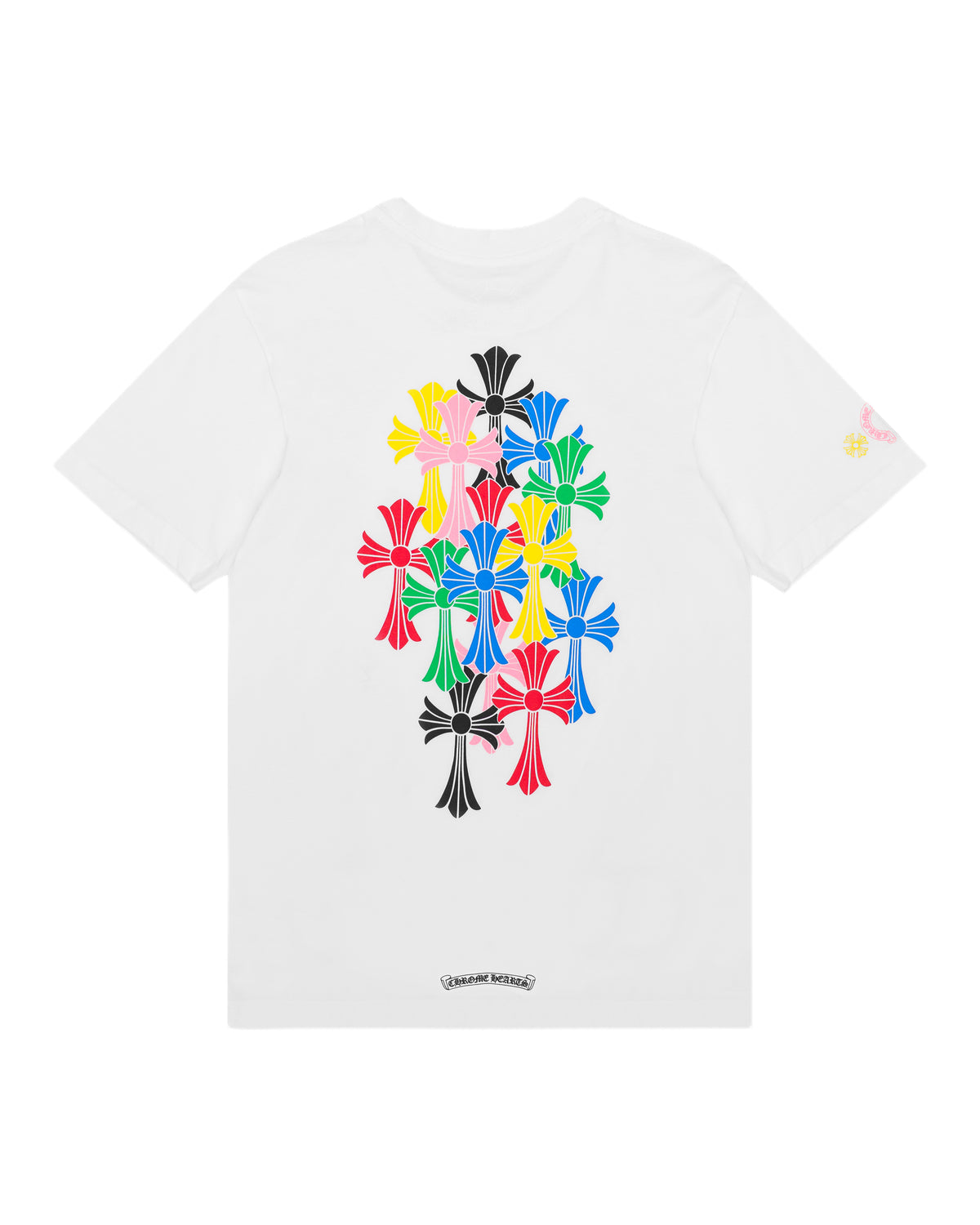 Chrome Hearts white tshirt multicolor crosses