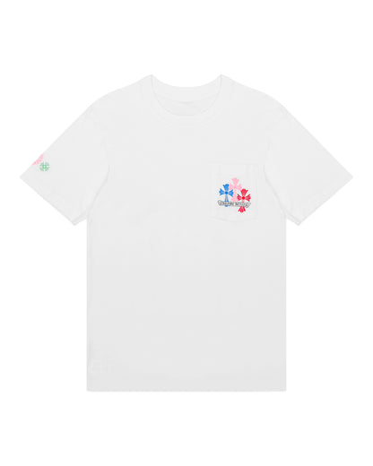 Chrome Hearts white tshirt multicolor crosses