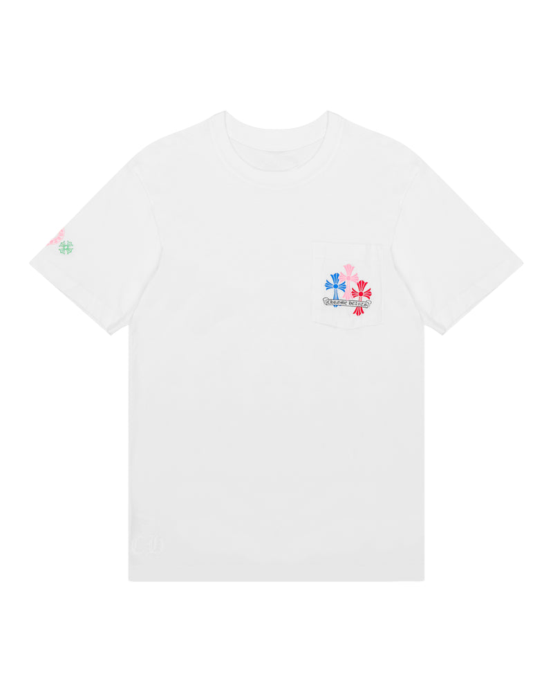 Chrome Hearts white tshirt multicolor crosses thumbnail