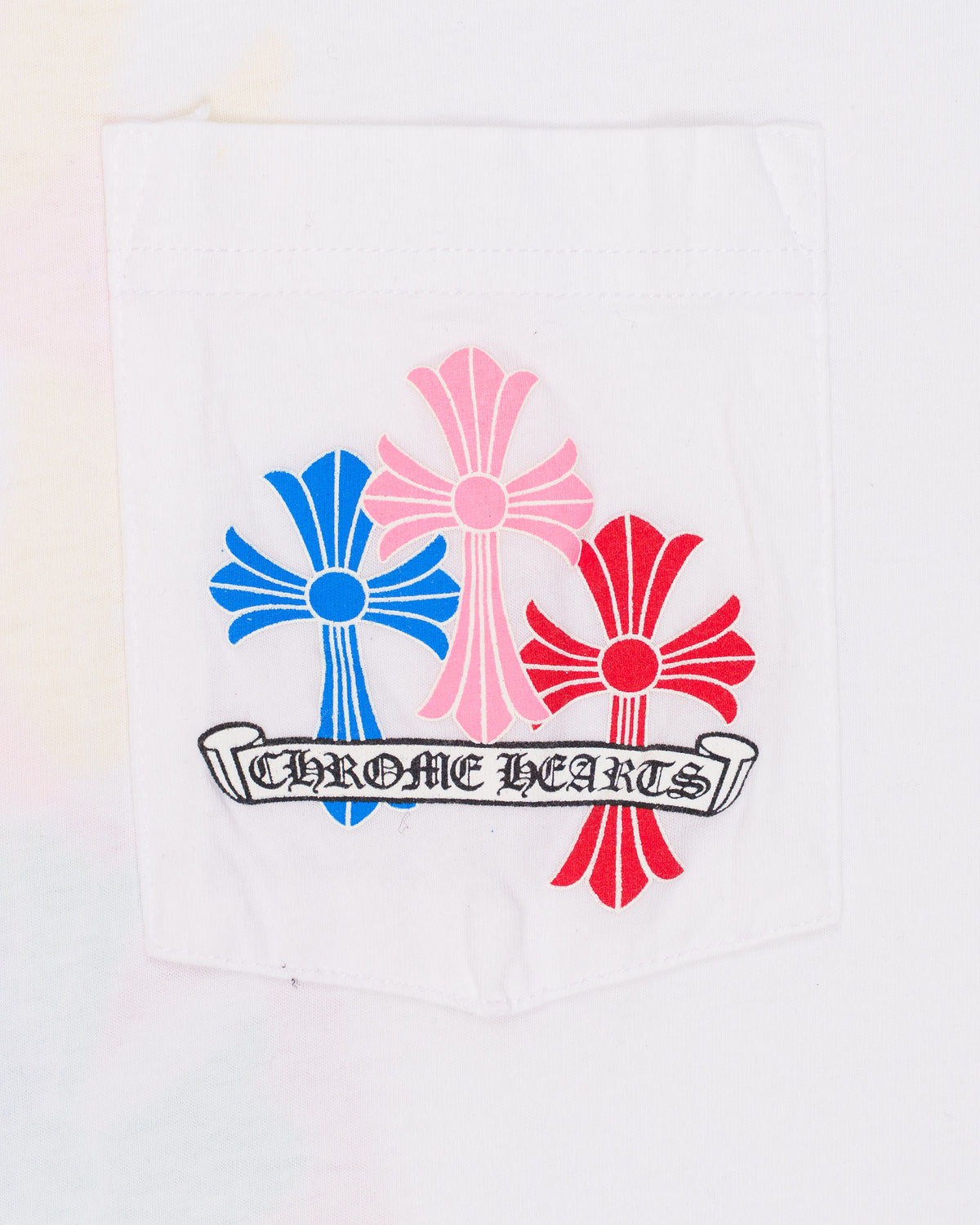 Chrome Hearts white tshirt multicolor crosses